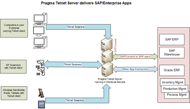 Telnet System Diagram